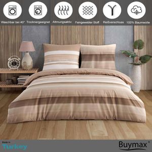 Produktbild für Bettwäsche Buymax Palermo, braun, Renforcé
