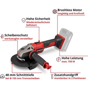 Produktbild für Winkelschleifer Einhell-Professional AXXIO 18/150, 4431144