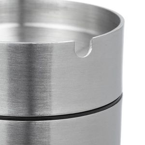 Produktbild für Aschenbecher Relaxdays silber, Indoor &amp; Outdoor, mit Deckel
