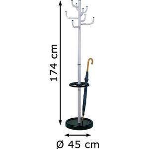 Produktbild für Garderobenständer Kerkmann Sierra 6098, silber