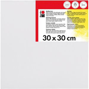 Marabu Malkarton 30 x 30 cm, weiß, 3-fach grundiert, 100% Baumwolle 280 g/m²