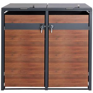 Produktbild für Mülltonnenbox Mendler HWC-J82, Metall