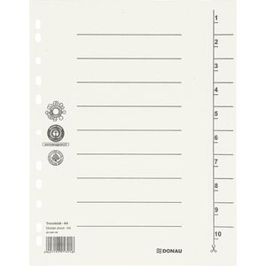 Trennblätter DONAU 8610001-09, A4