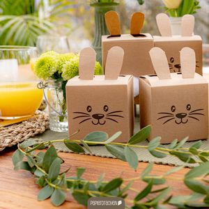 Produktbild für Geschenkbox Papierdrachen 060-005-007, Osterhasen, braun