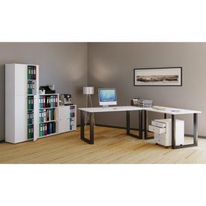Produktbild für Schreibtisch VCM Lona, 914655, weiß / schwarz
