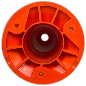 Produktbild für Absperrpfosten UvV Flex Ecoline 100, orange/weiß, Kunststoff