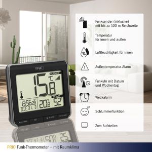 Produktbild für Thermo-Hygrometer TFA 30.3069.01, Prio, digital