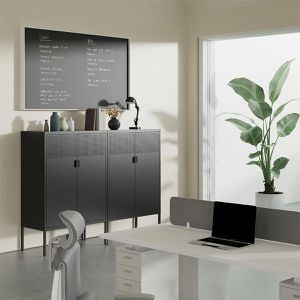 Produktbild für Highboard FlexiSpot CB10B-Standard, schwarz aus Metall