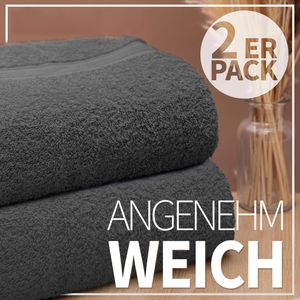 Produktbild für Handtuch NatureMark Premium, anthrazit, 70 x 140 cm