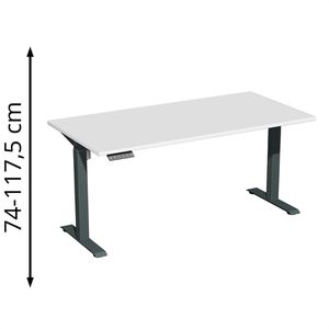 Schreibtisch Geramöbel Elevate Home, lichtgrau / anthrazit