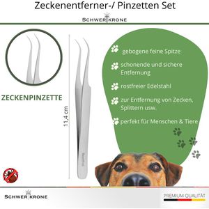 Produktbild für Zeckenzange Schwertkrone Zecken-Set 4-teilig