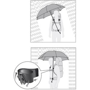 Produktbild für Regenschirm Euroschirm Swing handsfree, rot, sturmfest