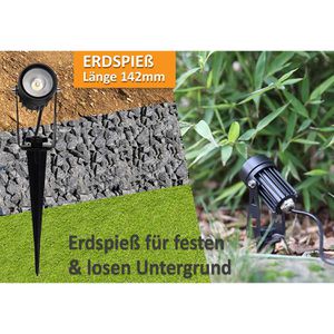 Produktbild für Gartenstrahler ChiliTec 23440, schwarz, mit 3W LED
