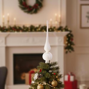 Produktbild für Christbaumspitze Inge-Glas Pure White matt oder glänzend, weiß