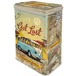 Kaffeedose Nostalgic-Art VW Bulli Lets Get Lost, aus Metall