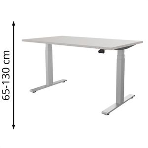 Produktbild für Schreibtisch fm-Büromöbel fouraction lichtgrau / silber