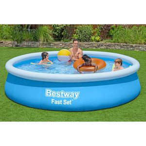 Produktbild für Aufstellpool Bestway 57273 Fast Set blau, rund