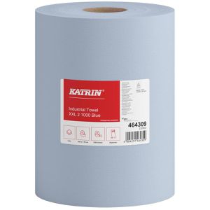 Produktbild für Putztuchrolle Katrin Basic XXL, 464309, aus Zellstoff, blau