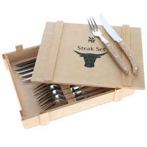 Steakbesteck WMF Ranch, in Holzkiste, 12-teilig