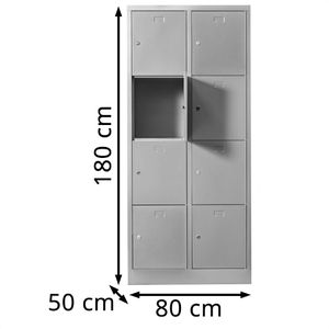 Produktbild für Schließfachschrank Lüllmann 523420, lichtgrau