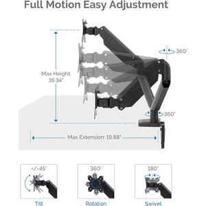 Produktbild für Monitorhalterung Fellowes Platinum, VESA 75x75 &amp; 100x100 mm