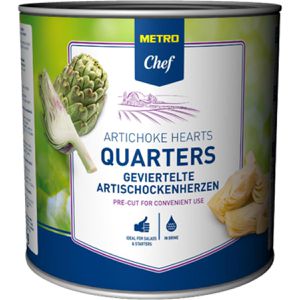 Produktbild für Gemüsekonserve METRO-Chef Artichokes Hearts Quarters, in Salz