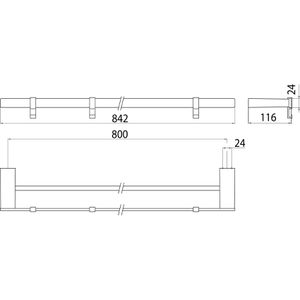 Produktbild für Handtuchhalter Emco Loft 056100180, silber