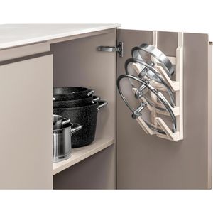 Produktbild für Topfdeckelhalter Tescoma FlexiSPACE weiß, aus Kunststoff