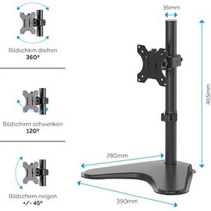 Produktbild für Monitorhalterung Fellowes Seasa 80496, VESA 75x75 &amp; 100x100 mm