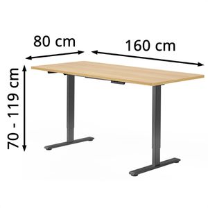 Produktbild für Schreibtisch FlexiSpot E1B Pro, ahorn / schwarz
