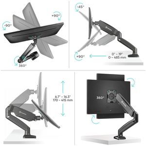 Produktbild für Monitorhalterung Onkron G80-B, VESA 75x75 &amp; 100x100 mm