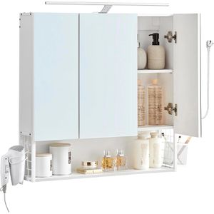 Produktbild für Spiegelschrank Vasagle BBK124W14, weiß