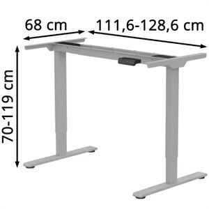 Produktbild für Schreibtischgestell FlexiSpot E1S-Pro, 4 Memoryspeicher