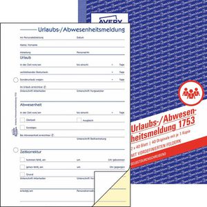 Produktbild für Urlaubsantrag Zweckform 1753, A5