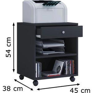 Produktbild für Rollcontainer VCM Salda 913905, aus Holz, schwarz