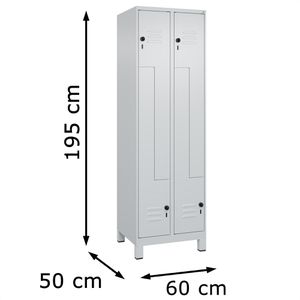 Produktbild für Spind CP-Möbel Classic PLUS, Z-Spind, lichtgrau
