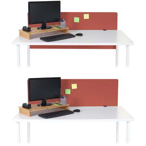 Produktbild für Tischtrennwand Mendler HWC-G75, braun