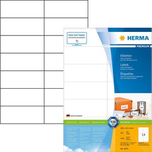 Universaletiketten Herma 4674 Premium, weiß
