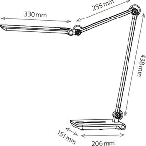 Produktbild für Schreibtischlampe Hansa LED Wave, mit LED
