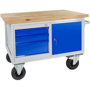 Produktbild für Werkbank ADB 42740, blau, mit Rollen