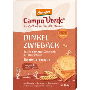 Zwieback Campo-Verde Dinkel laktosefrei, demeter, BIO