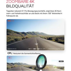 Produktbild für Dashcam Vantrue E1 Pro, Auto