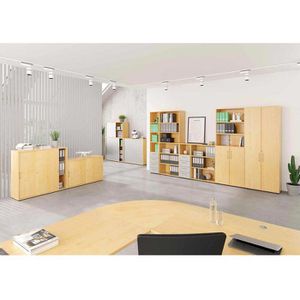 Produktbild für Aktenschrank Hammerbacher Serie 9 Advanced, aus Holz