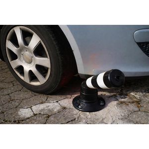 Produktbild für Absperrpfosten Schake 412282BS, schwarz/weiß, aus Kunststoff