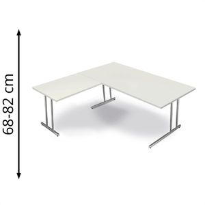 Produktbild für Schreibtisch Kerkmann Artline, weiß / chrom