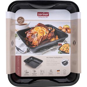 Produktbild für Auflaufform Zenker XXL Bräter 7203, schwarz, aus Emaille