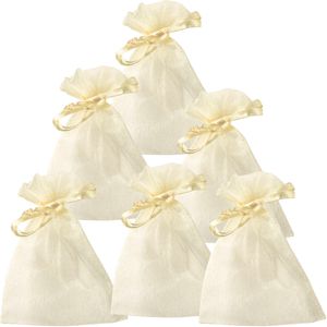 Produktbild für Geschenktüte Rayher 8700096 Organza-Säckchen creme