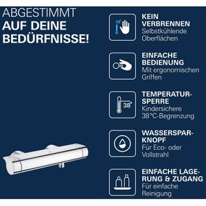 Produktbild für Duscharmatur GROHE Grohtherm 2000, 34169001, verchromt