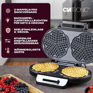 Produktbild für Waffeleisen Clatronic WA 3745, 1200 Watt