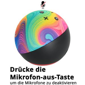 Produktbild für Kinder-Musikbox Amazon Echo Dot Kids - Regenbogenwirbel-Design